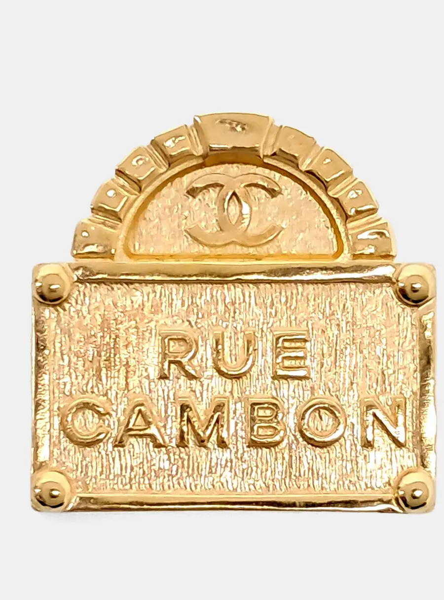 Chanel Metal Cambon Brooch