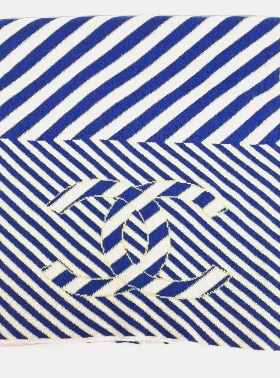 Chanel Striped Big Muffler and Shawl