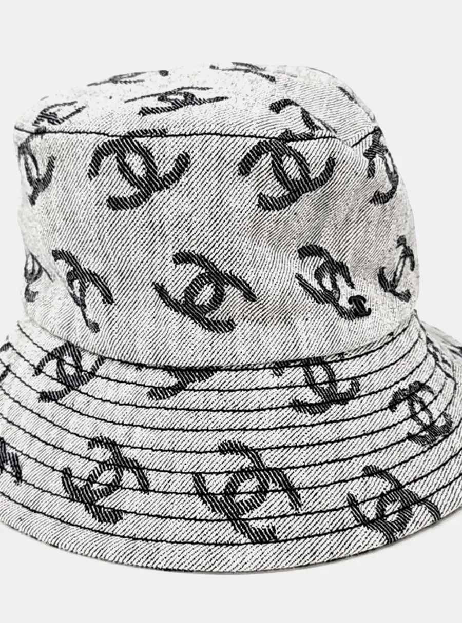 Chanel cotton grey bucket hat
