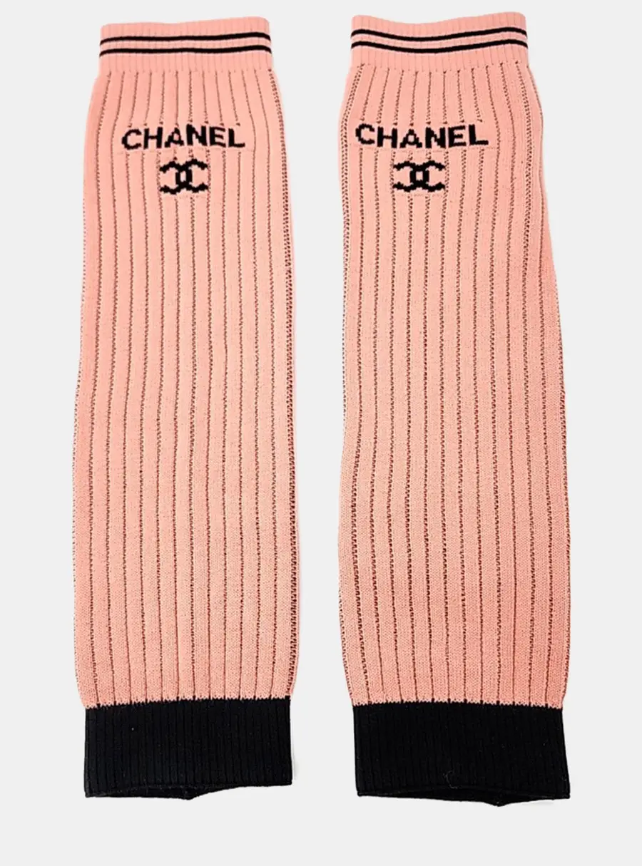 Chanel pink leg warmers