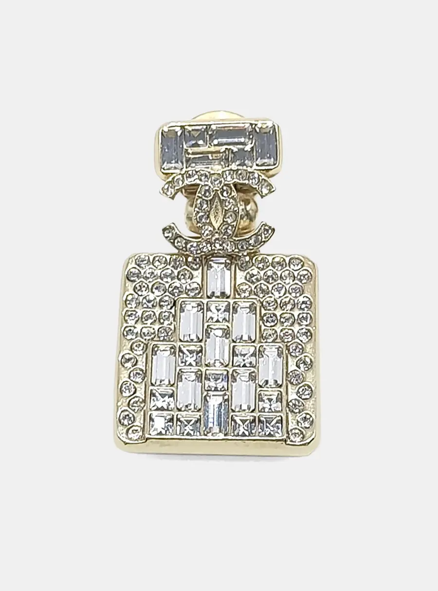 Chanel Metal perfume bottle brooch