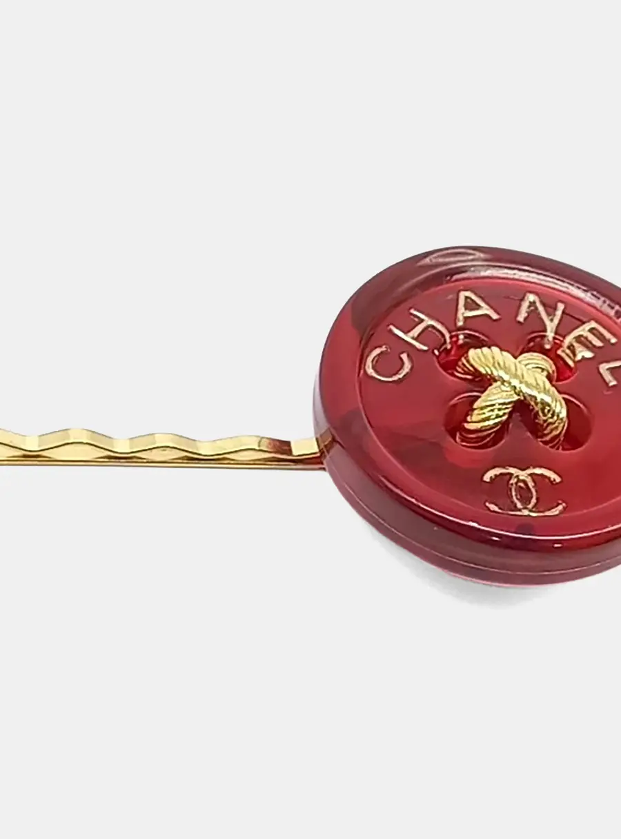 Chanel Gold Tone Metal Hairpin