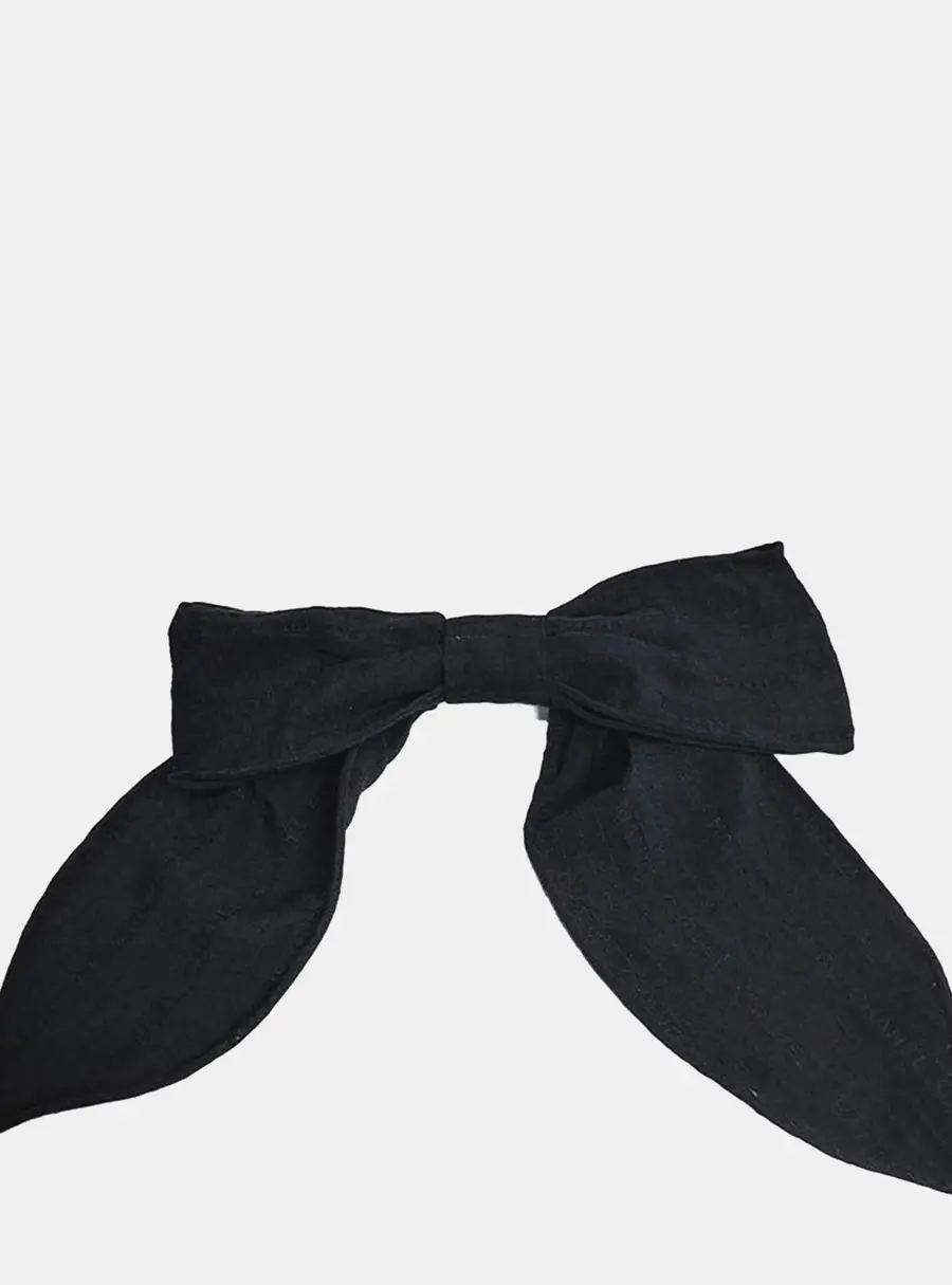 Chanel Black Bow Hairpin