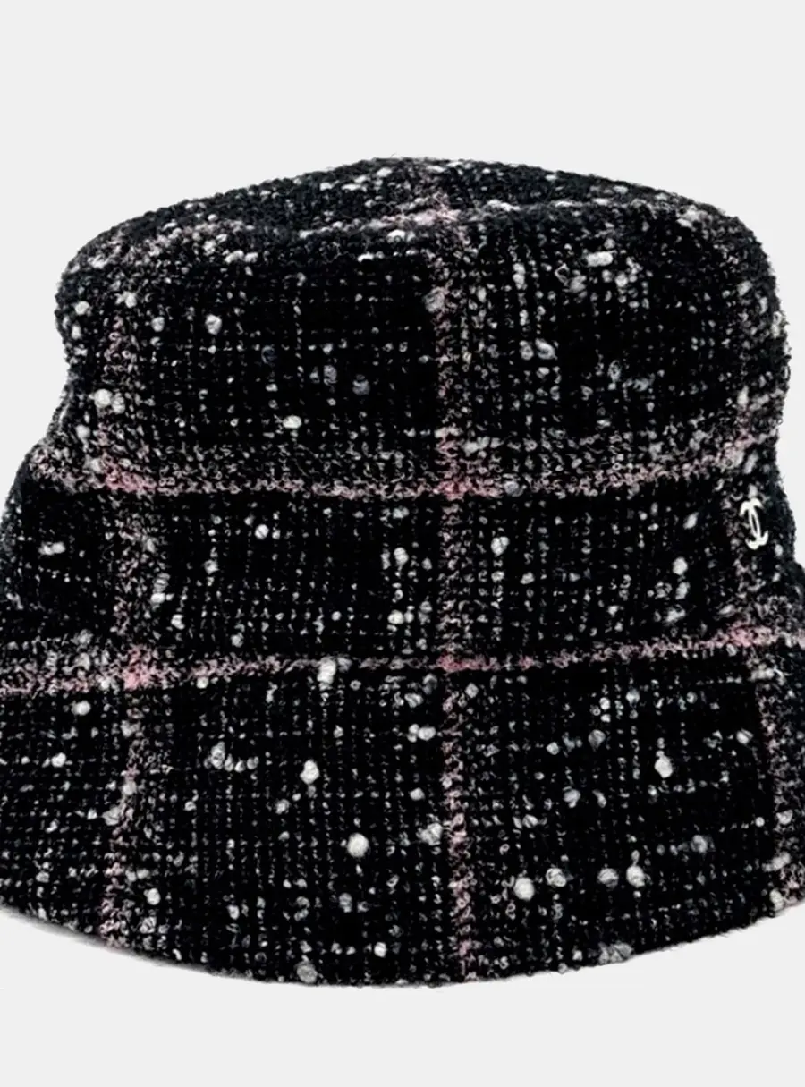 Chanel Multicolor Tweed Bucket Hat