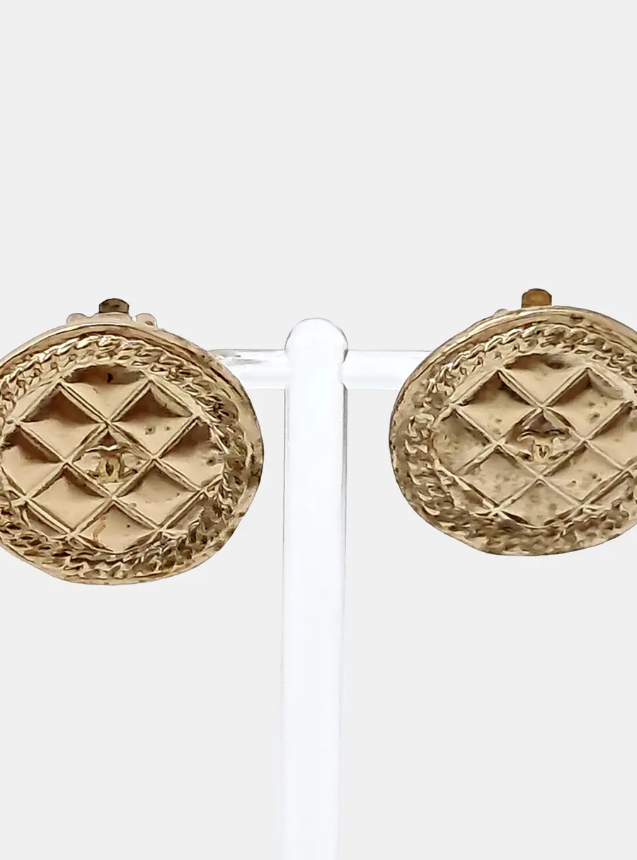 Chanel Gold Clip-on Earrings