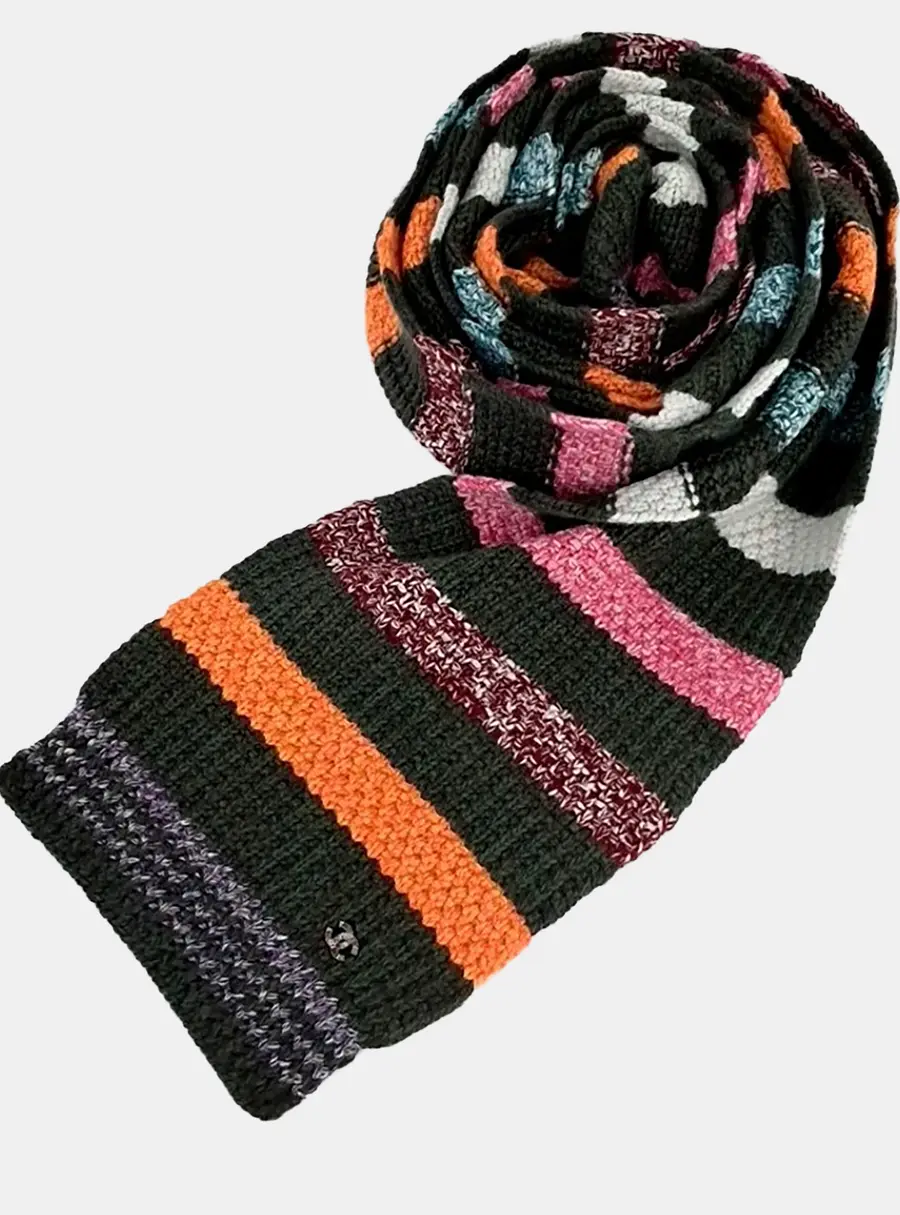 Chanel Cashmere Multicolor Scarf