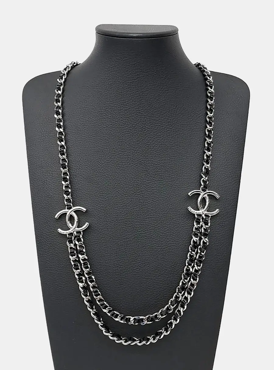 Chanel patent chain necklace