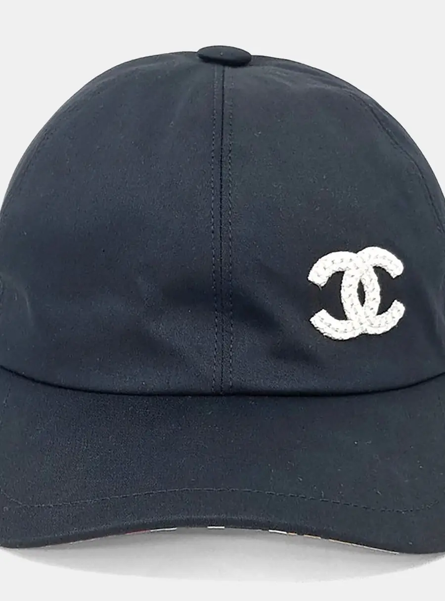 Chanel Black Cotton Cap