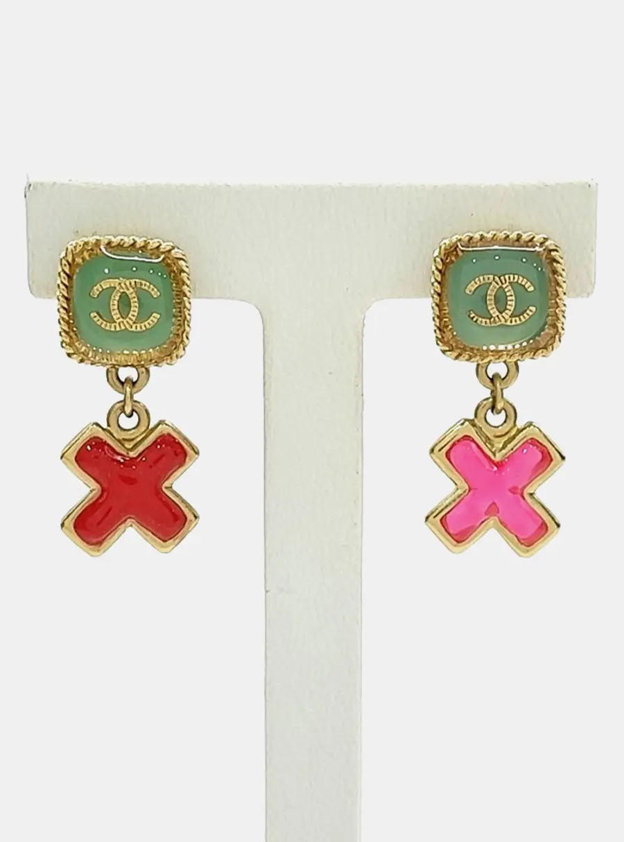 Chanel metal earrings