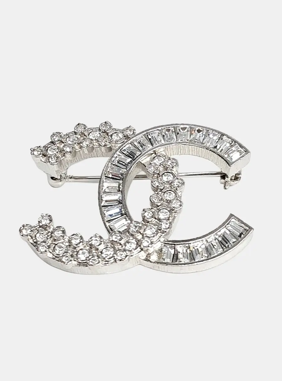 Chanel logo embellished brooch