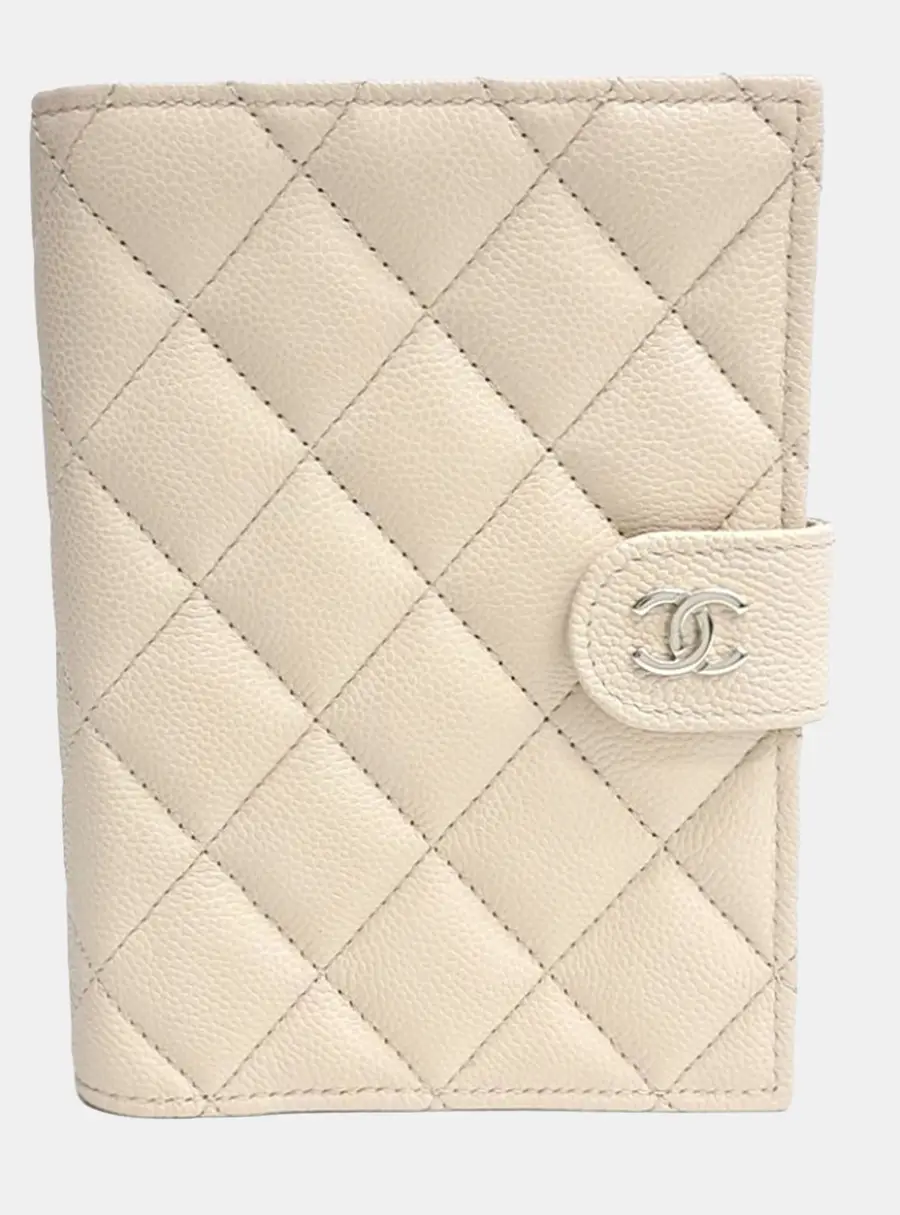 Chanel Beige Caviar Passport Wallet AP3791