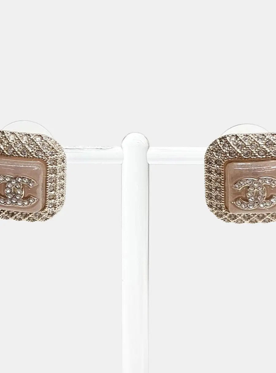 Chanel Gold Tone Earrings