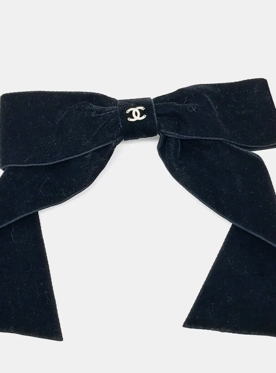Chanel Velvet Ribbon Hairpin