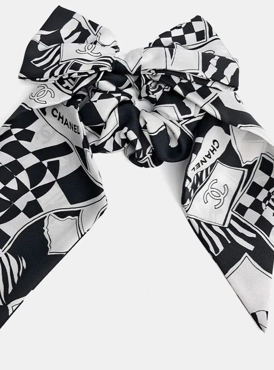 Chanel Silk Hair Scrunchie