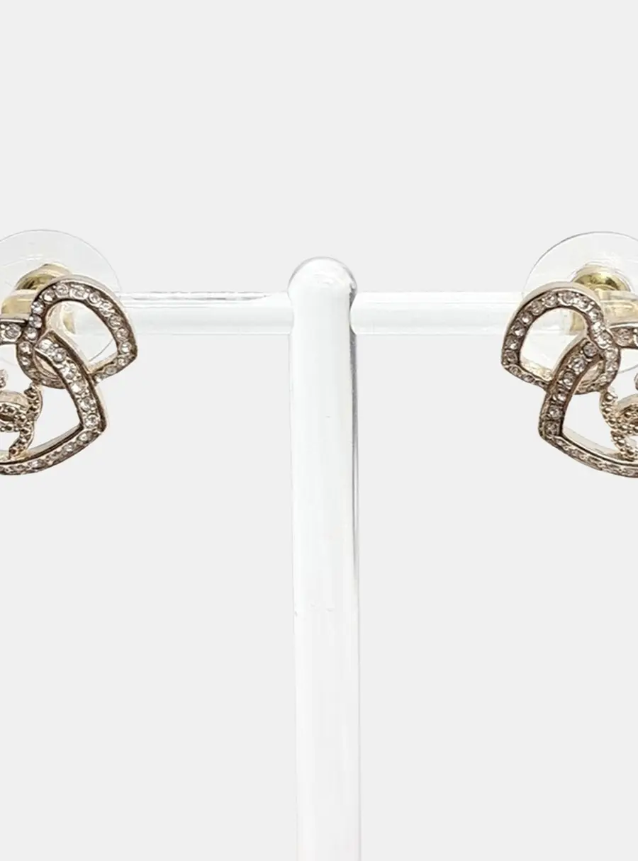 Chanel Double Heart Earrings