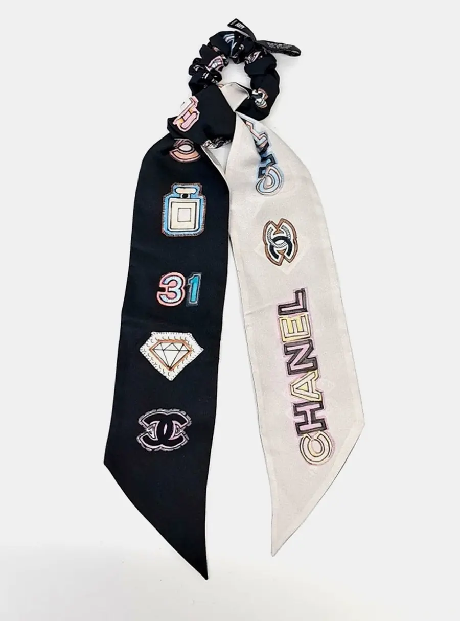 Chanel Silk Hair Scrunchie