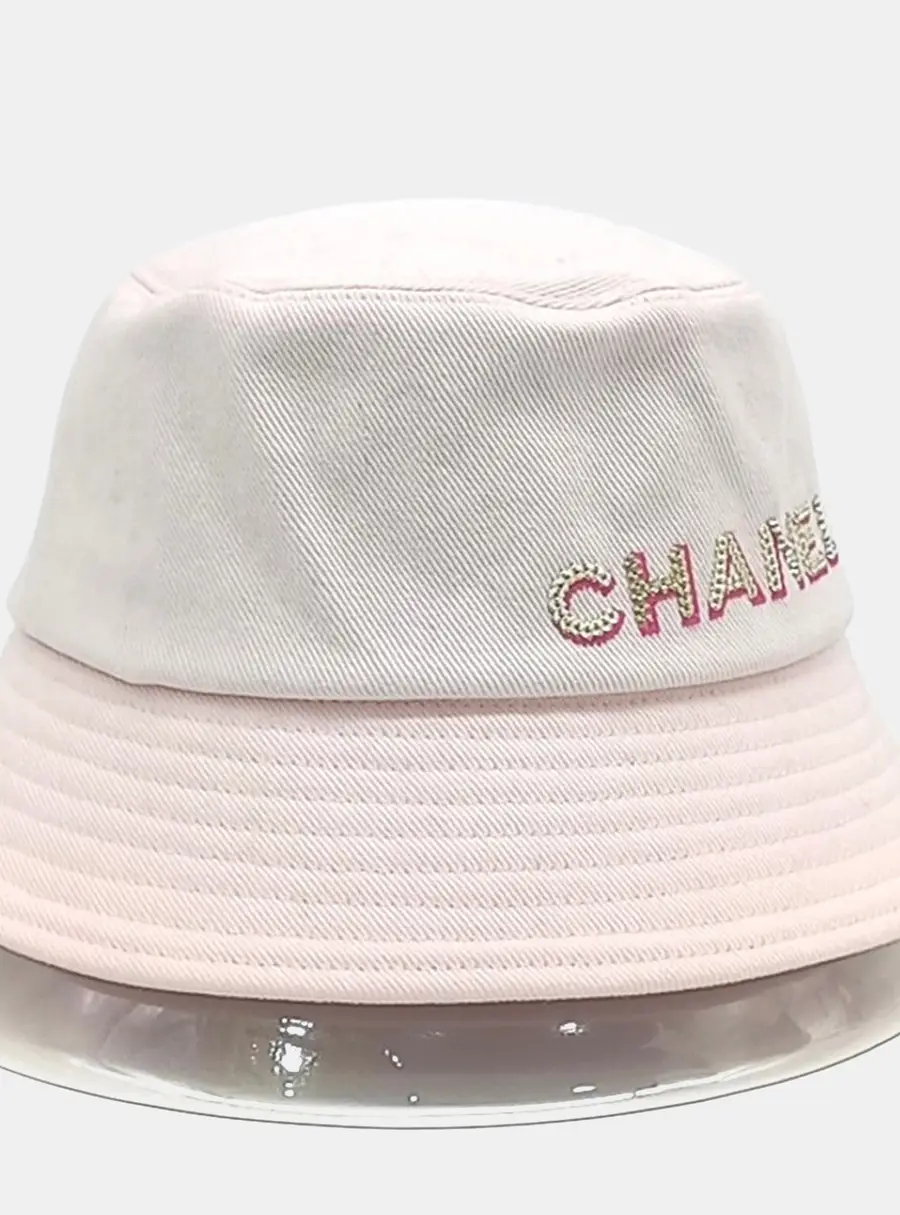 Chanel Light Pink Cotton Bucket Hat