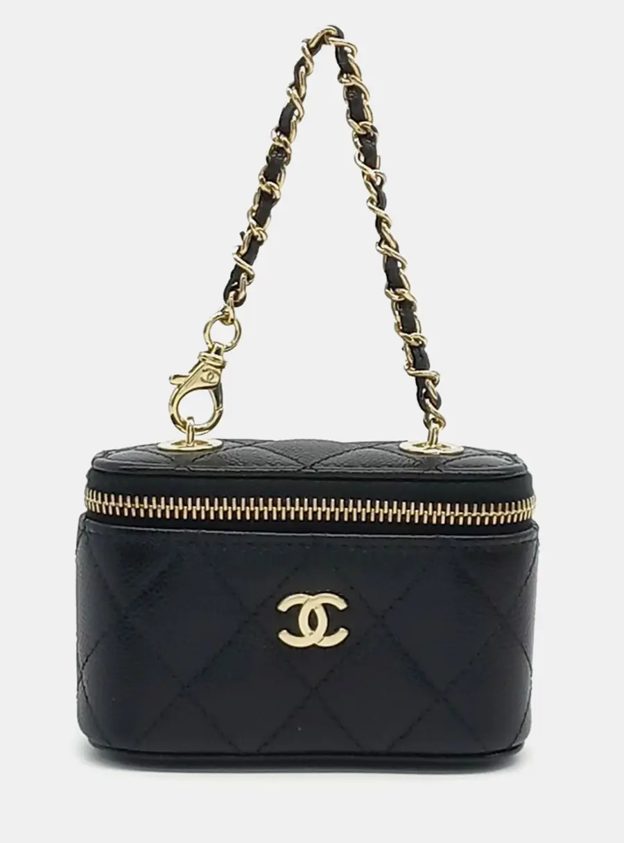 Chanel Black Caviar Mini Bag Charm