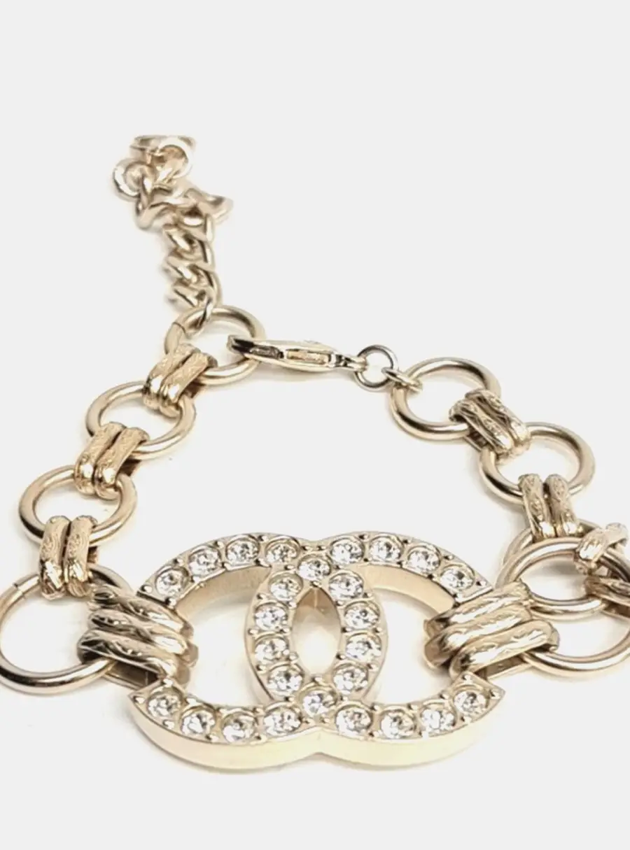 Chanel logo embellished chain bracelet
