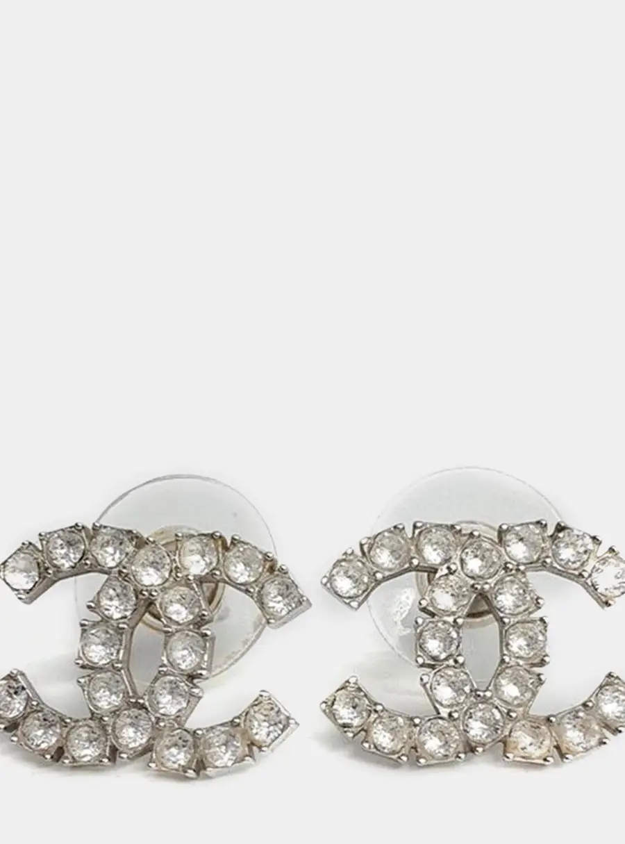 Chanel Metal logo earrings
