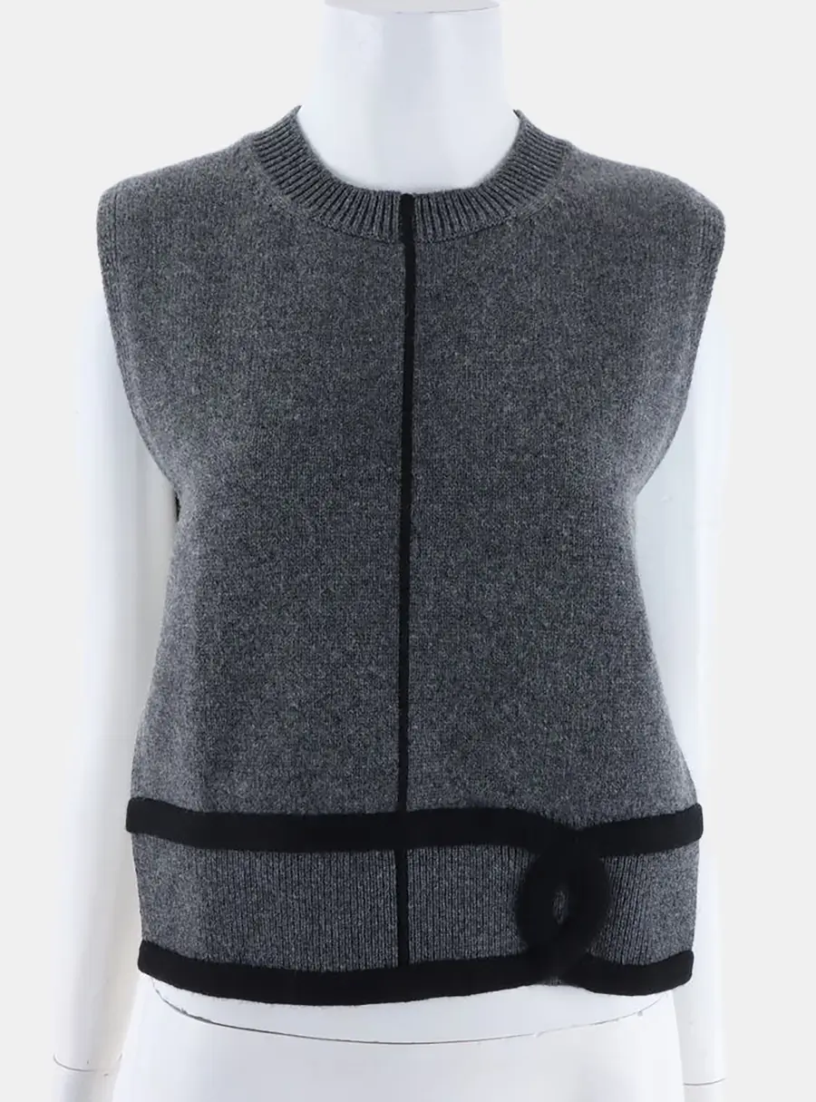 Chanel Grey Cashmere Camio One size