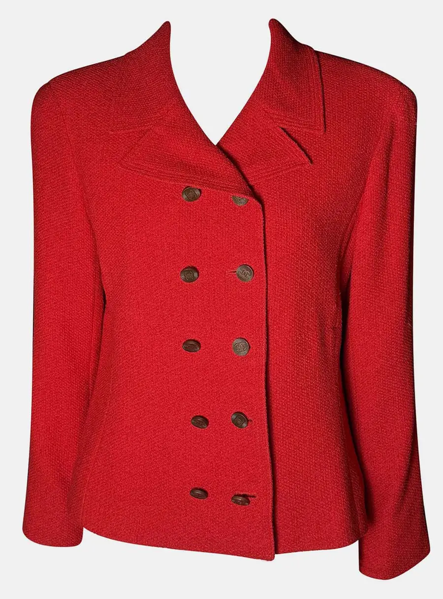 Chanel 98A Red Tweed Jacket M