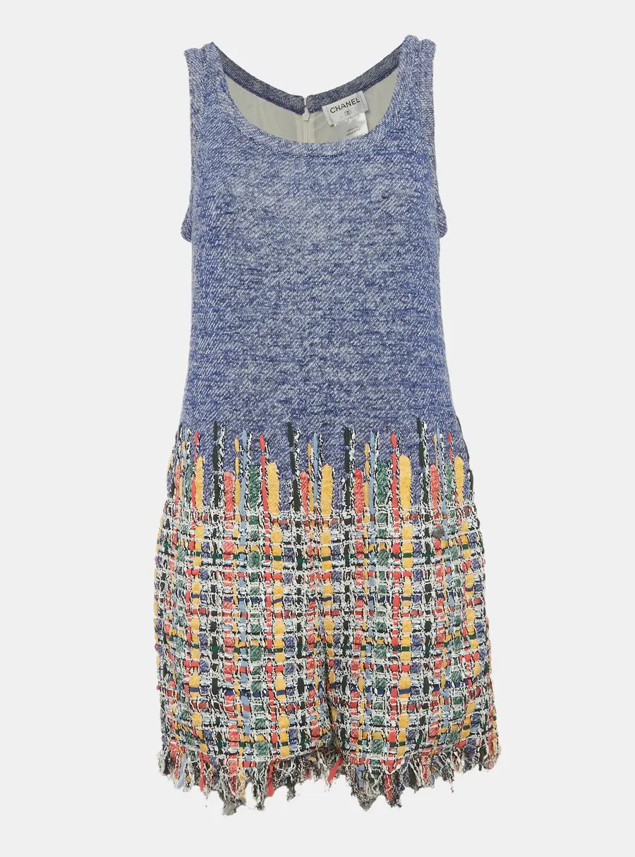 Chanel Multicolor Tweed Sleeveless Playsuit L
