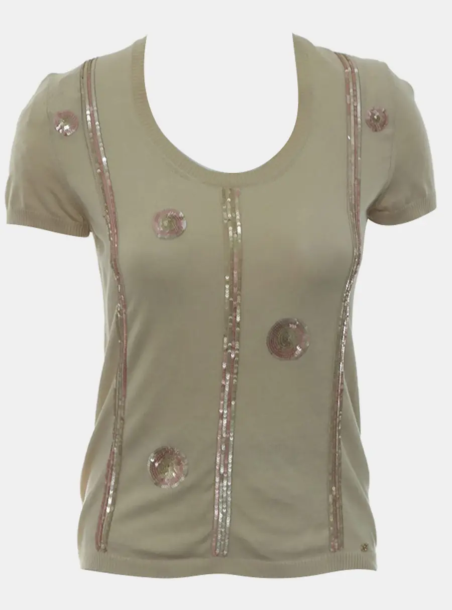 Chanel Sequin Embellished Top IT 38