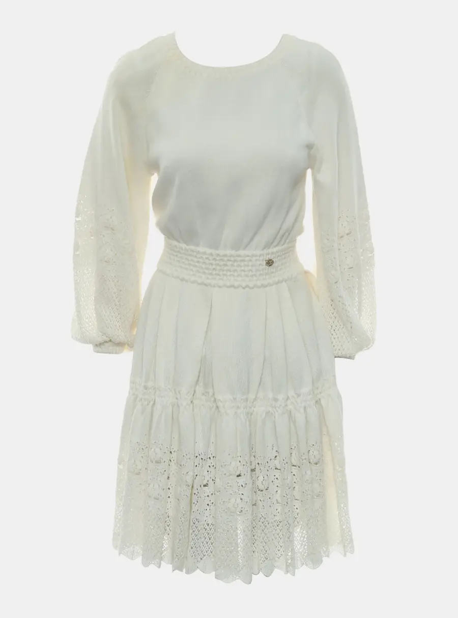 Chanel Long Sleeve Knitted Dress FR 34