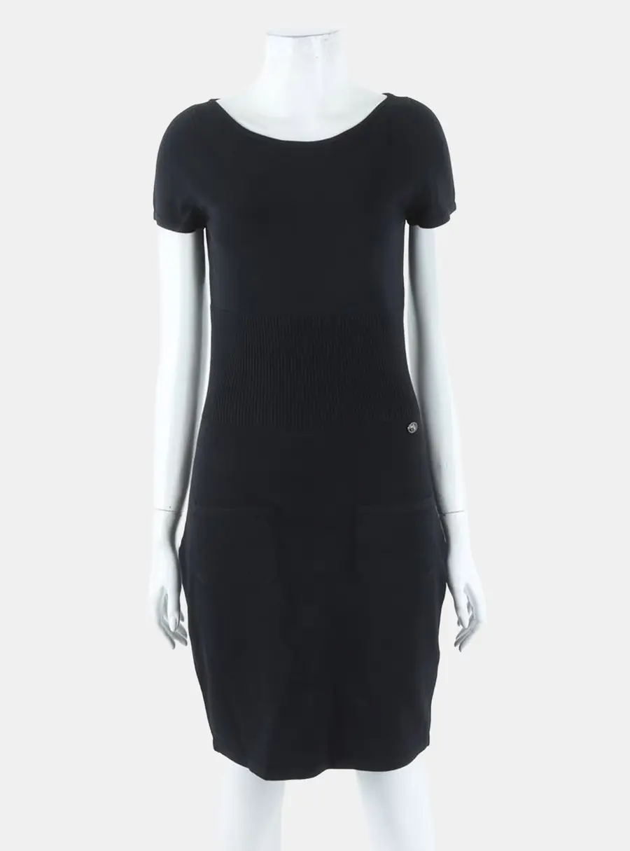 Chanel Rayon Black dress 36