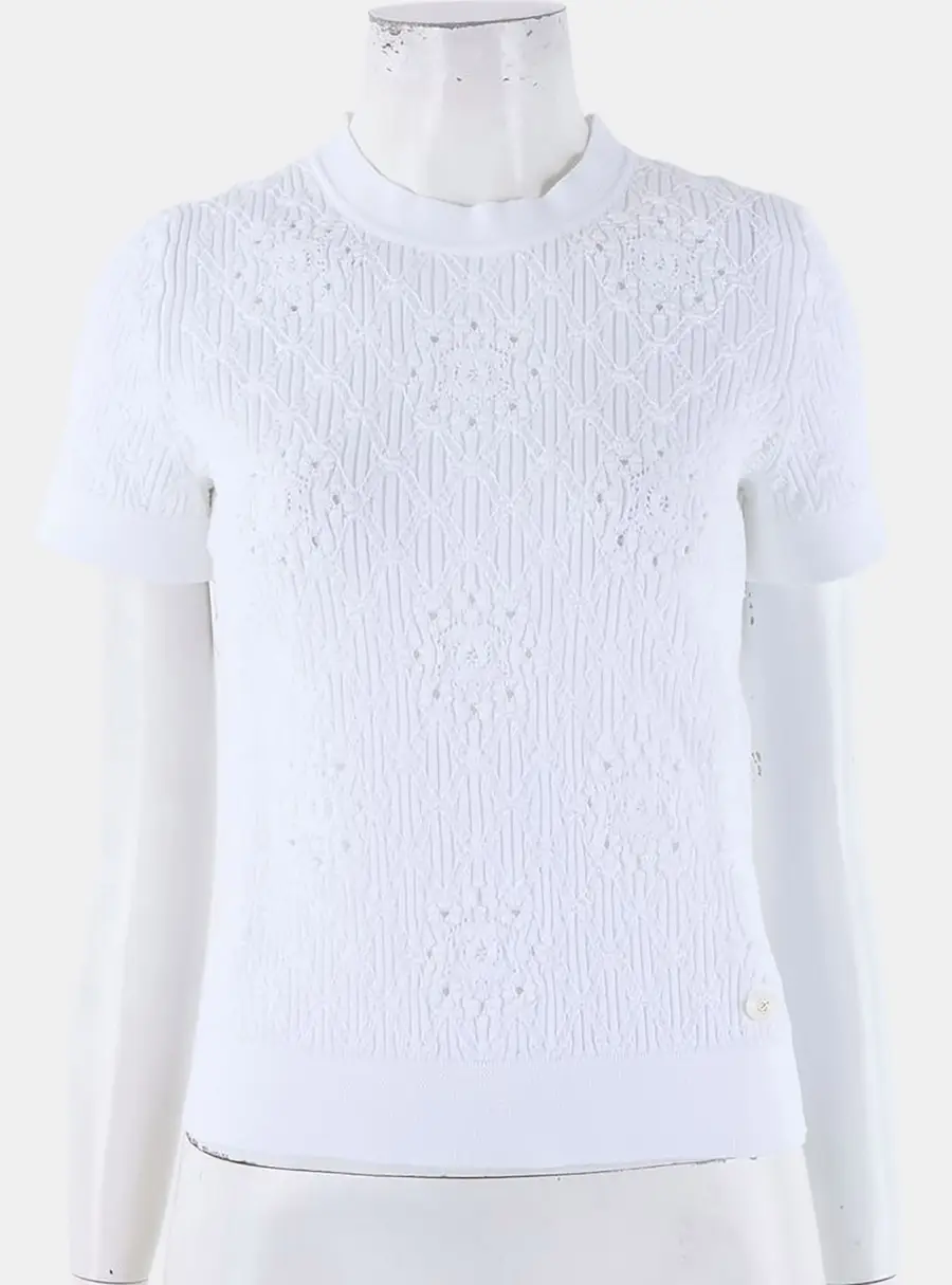 Chanel White knit IT 36