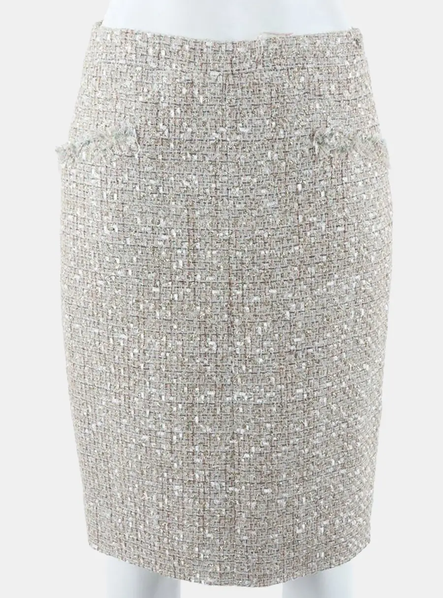 Chanel tweed skirt FR 44