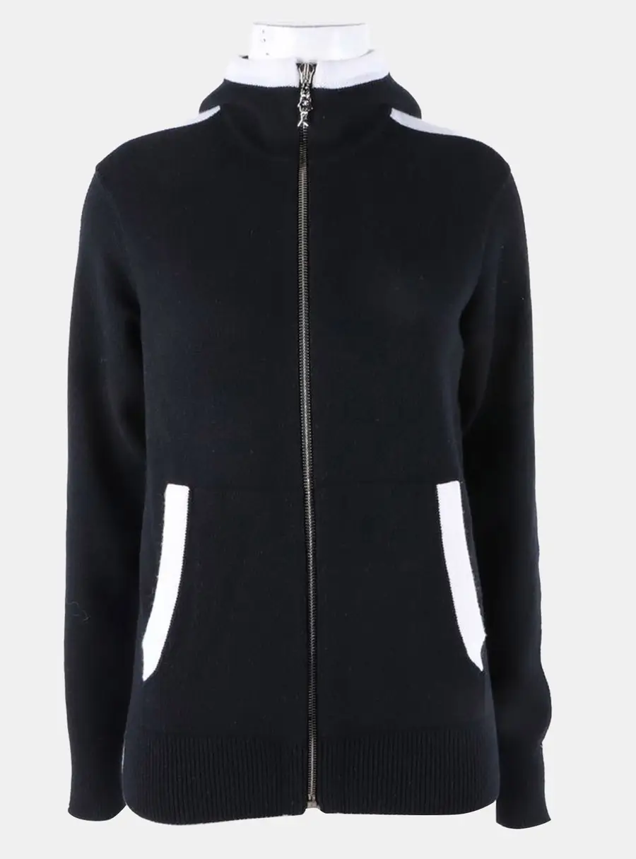 Chanel knit zip-up hoodie S