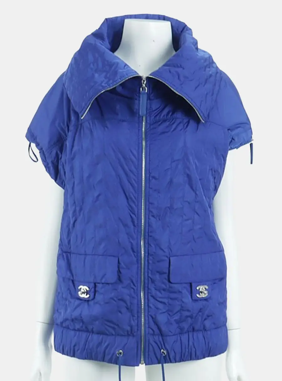 Chanel Blue Zip-up Vest IT 40