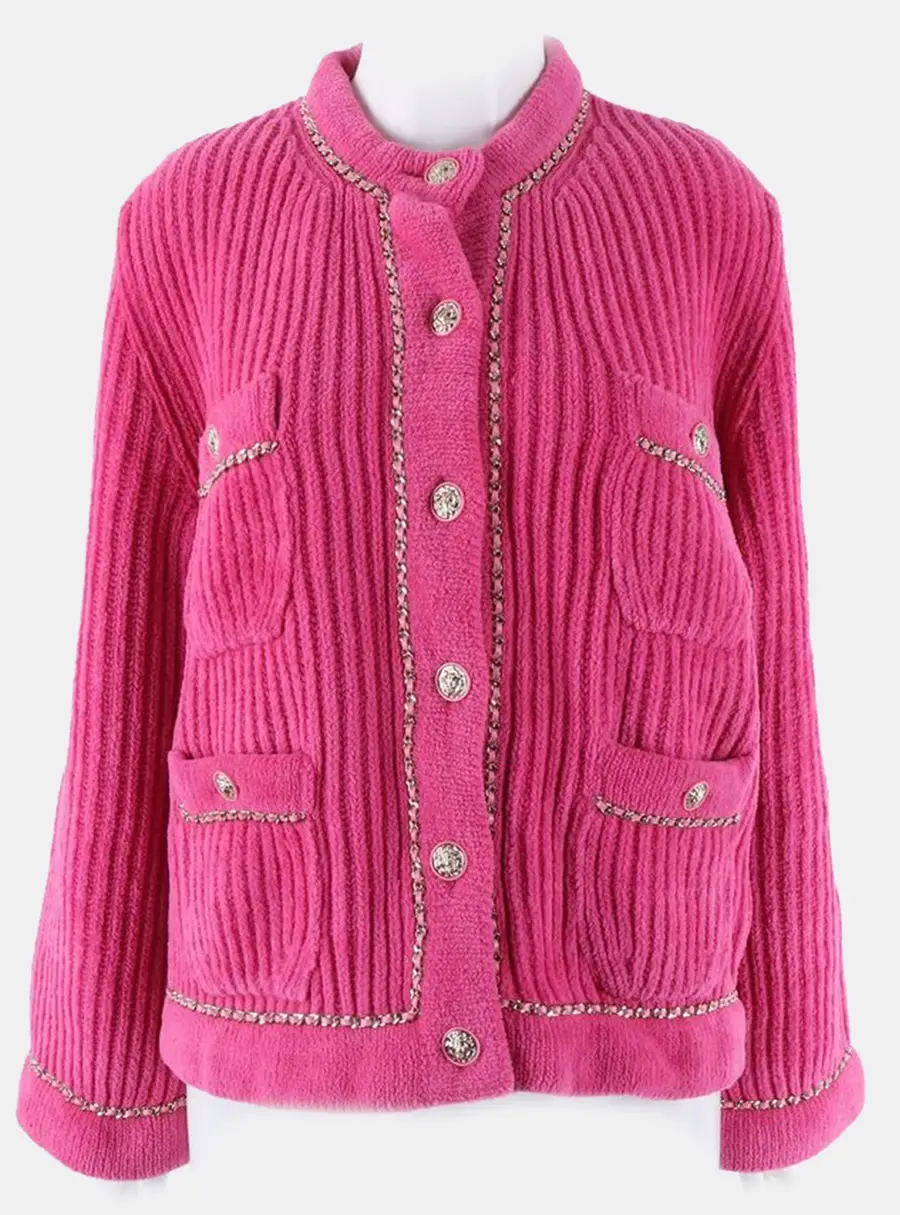 Chanel Pink Nylon Jacket Size XS