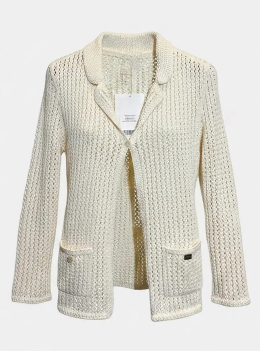 Chanel Ivory Knitted Outer FR 38