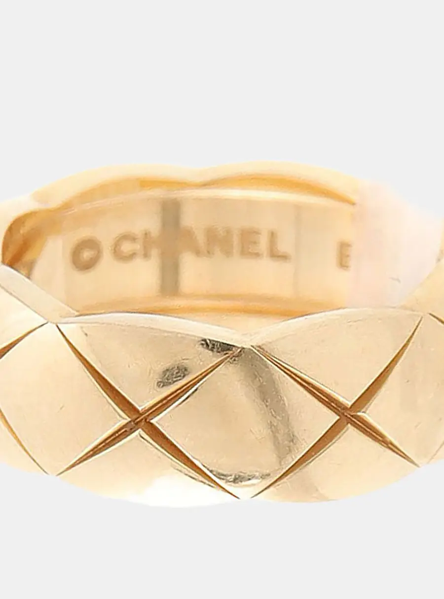 Chanel 18k Yellow Gold Coco Crush Ring (Small) EU 46 1/2