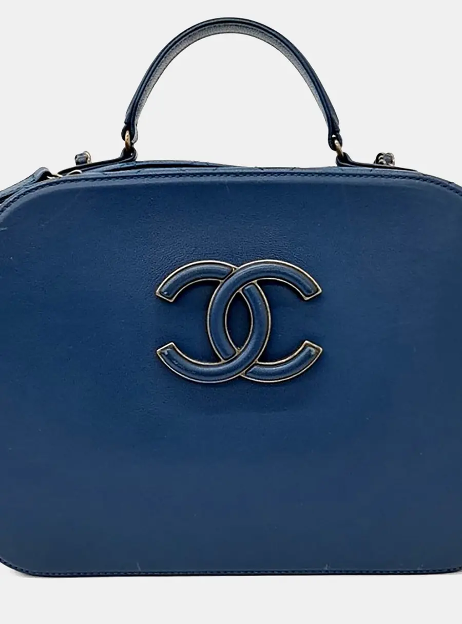 Chanel Blue Leather Tote and Shoulder bag
