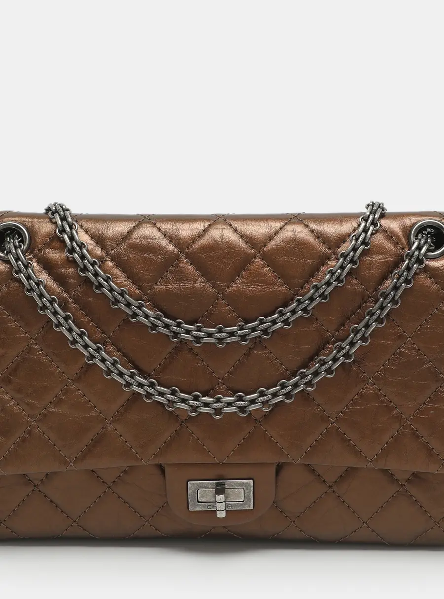 Chanel Reissue 226 Bronze Quilted Caviar Leather Flap Bag