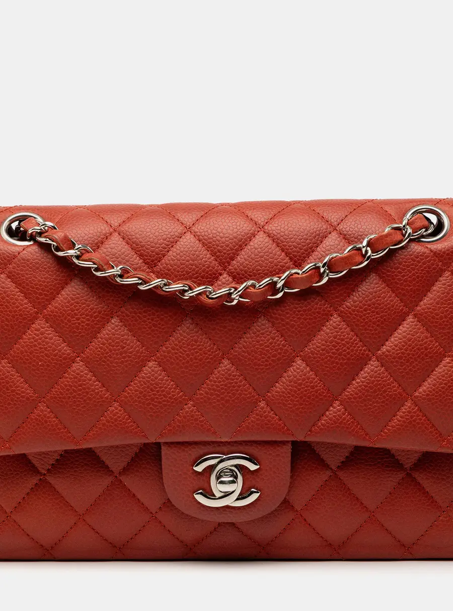 Chanel Classic Medium Red Caviar Leather Flap Bag