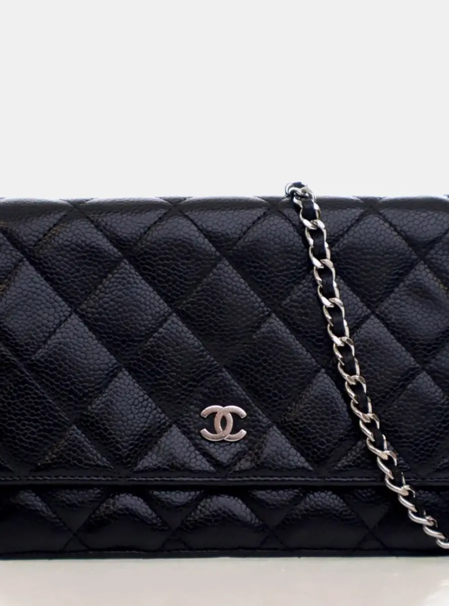 Chanel Classic Caviar Leather Wallet on Chain Bag
