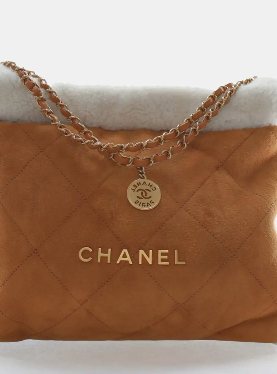 Chanel 22 Large Shearling Hobo Bag