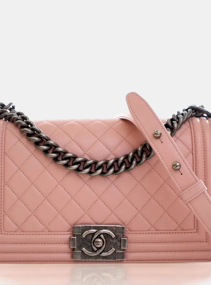 Chanel Boy Medium Lambskin Leather Shoulder Bag
