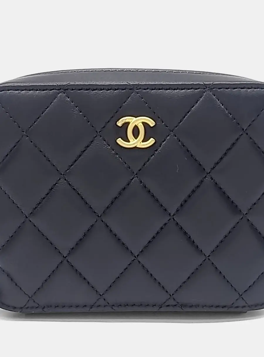 Chanel Golden Ball Mini Black Leather Camera Bag