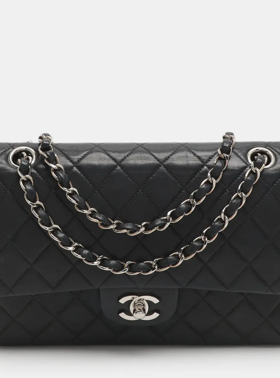 Chanel Classic Double Flap Medium Black Quilted Leather Shoulder Bag