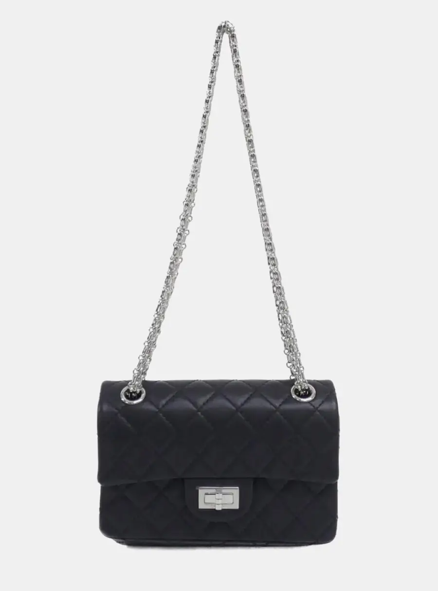 Chanel Black Leather Shoulder Bag