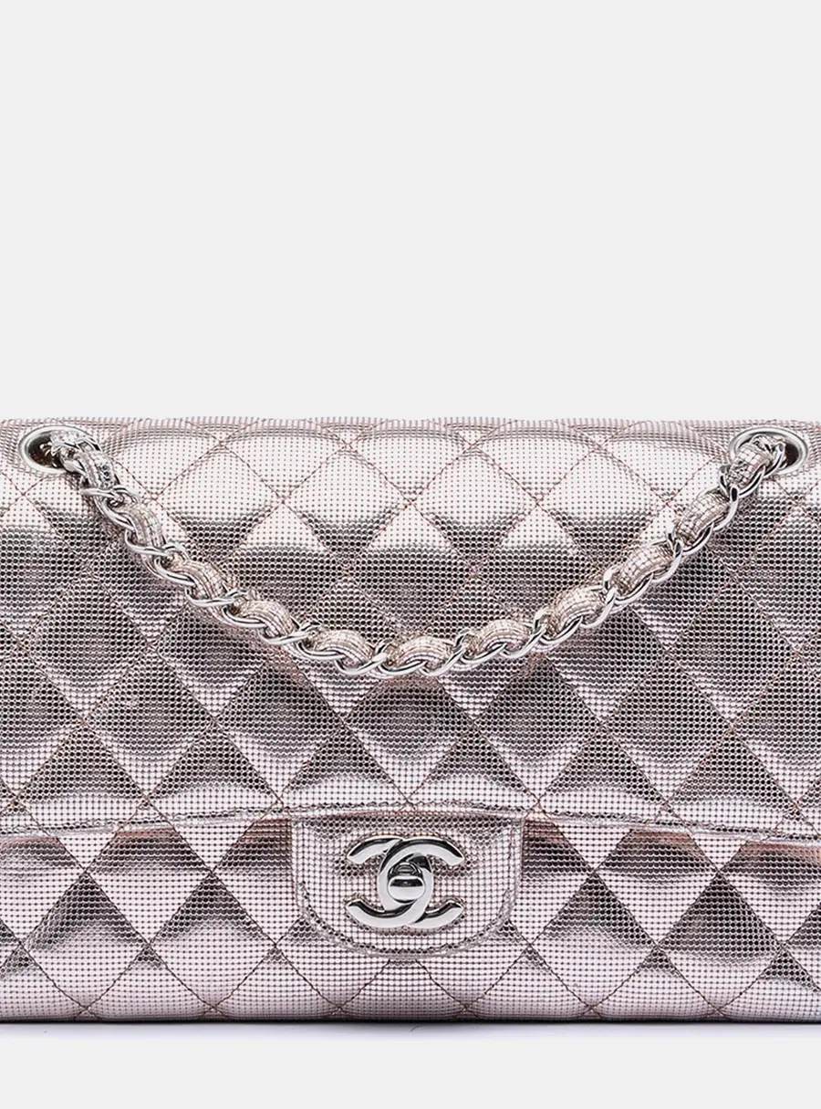 Chanel Classic Medium Pink Calfskin Leather Double Flap Bag