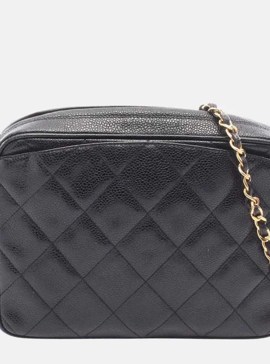 Chanel CC Quilted Caviar Camera Bag