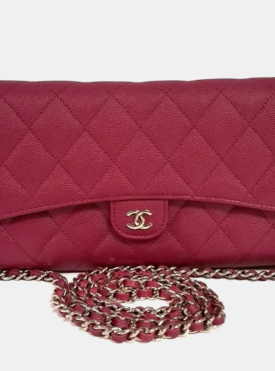 Chanel Wallet On Chain Mini Pink Caviar Leather Crossbody Bag
