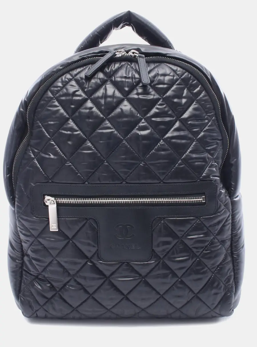 Chanel Coco Cocoon Small Black Quilted Nylon Backpack Bag